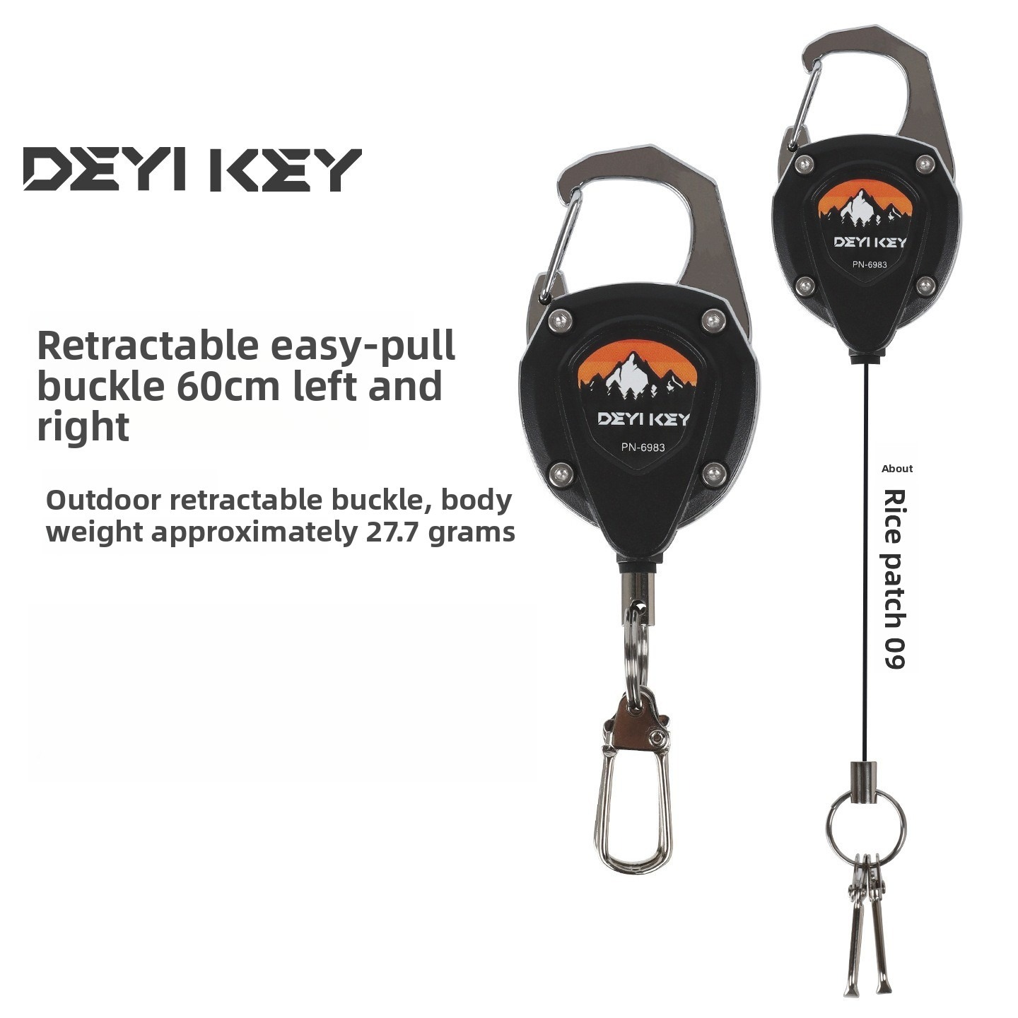 Fly Reel - Chaveiro Retrátil Reforçado com Mosquetão Anti-Perda